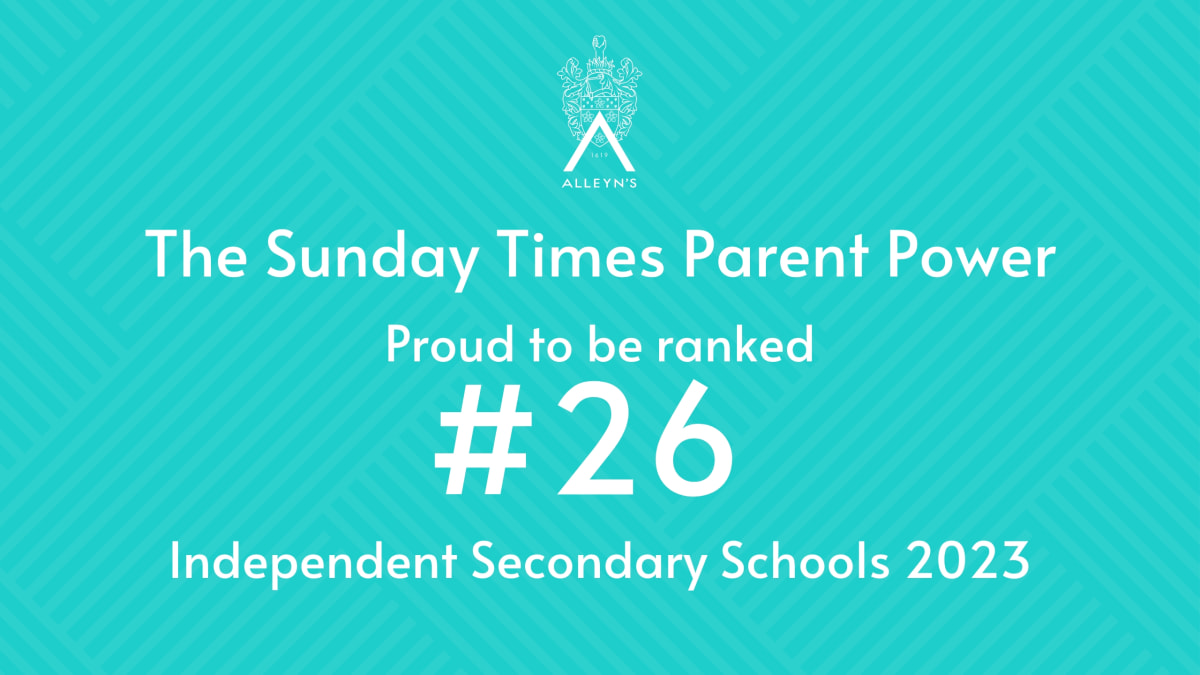 Alleyn's Ranked #26 in Sunday Times Parent Power Tables