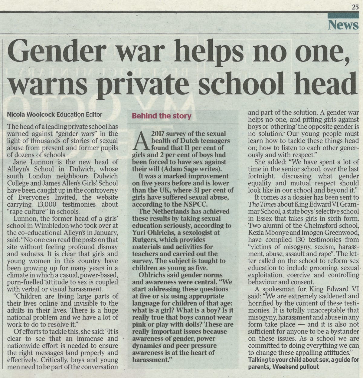 A Gender War Helps No-One