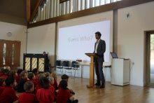 Special Assembly - Tom Hunt talks about his days at Alleyn's Junior School 30 years ago!